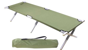 Cama de camping plegable portátil de viaje con marco de aluminio y acero al aire libre personalizada